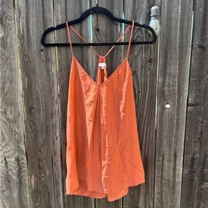 Madewell Orange Silk Racerback Camisole Tank size 6
